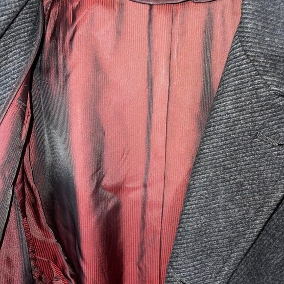 Dartmoor Vintage 50s 60s Mens Trench Coat Size 48 Regular Gray Black Wool Tweed - Picture 12 of 16